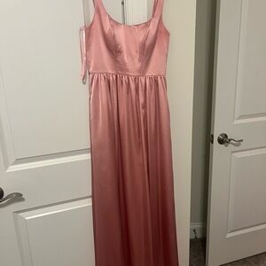 Revelry Whitney Satin Dress- Rosette